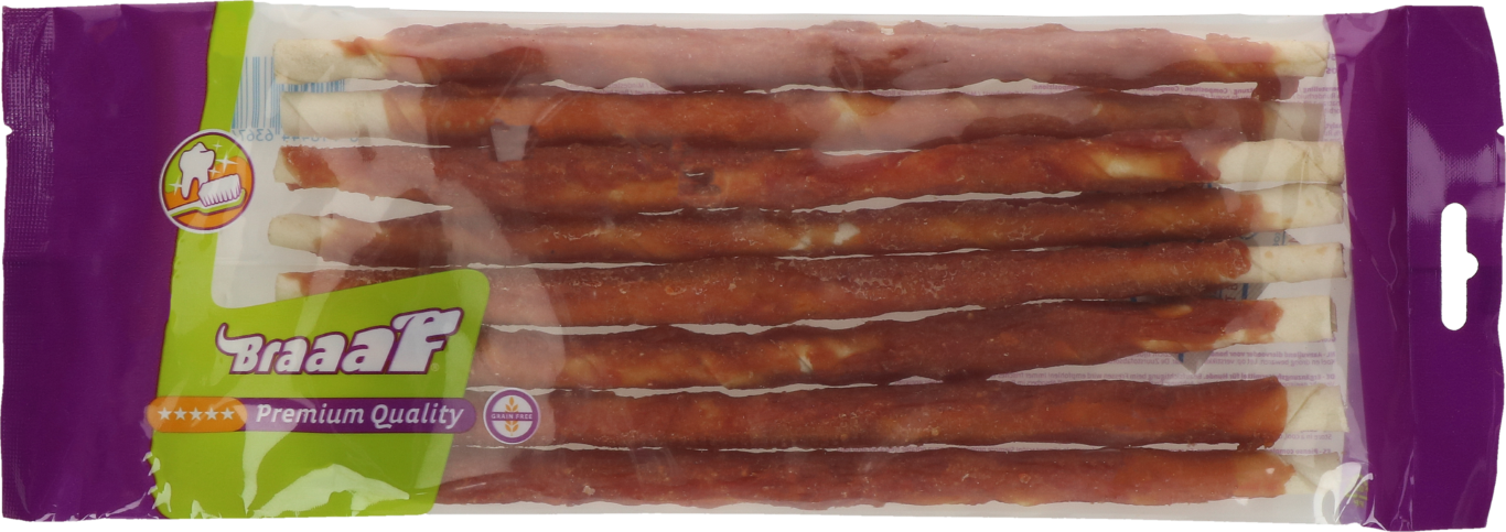 Braaaf Rohhaut Twister Ente (8 Stk.) - 25 cm