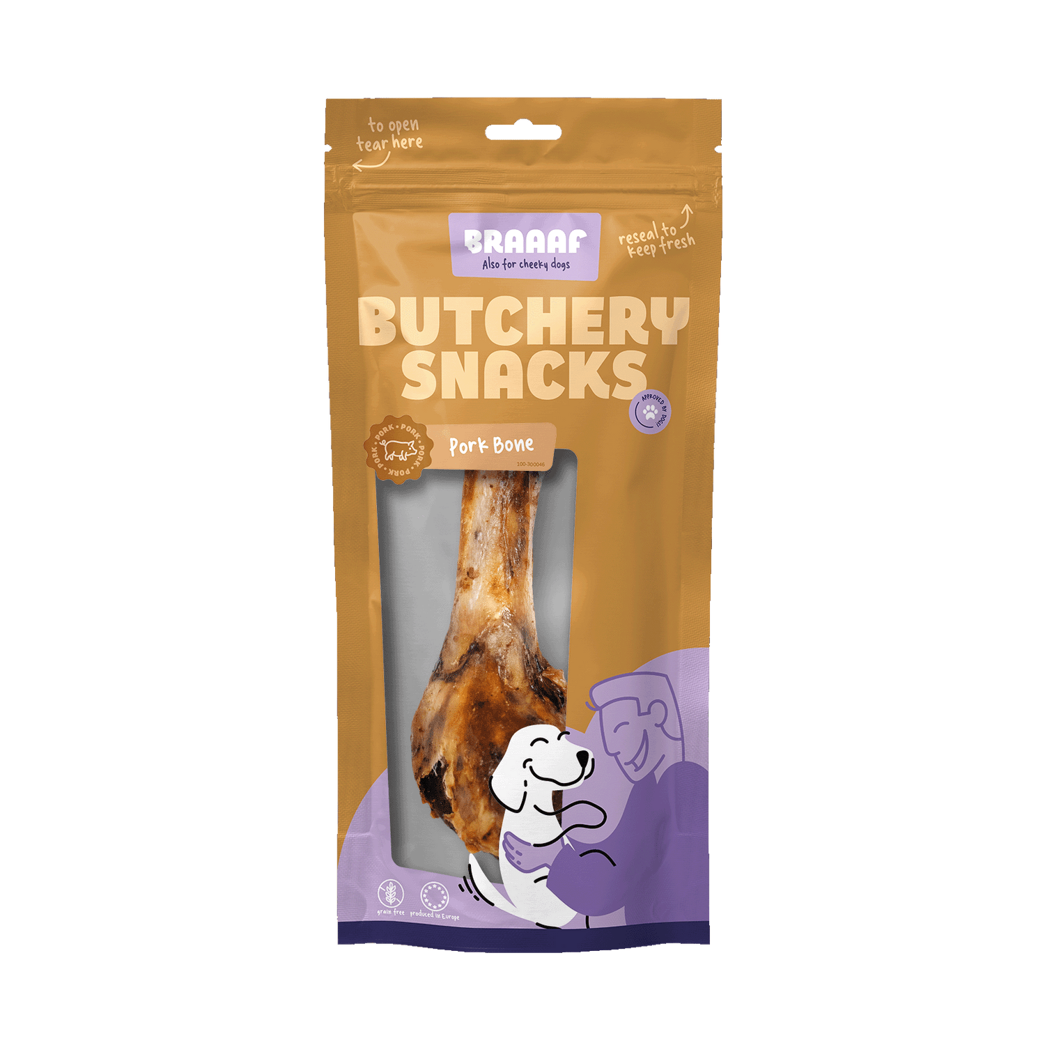 Braaaf Metzgerei Snacks Schweineknochen 1 Stück