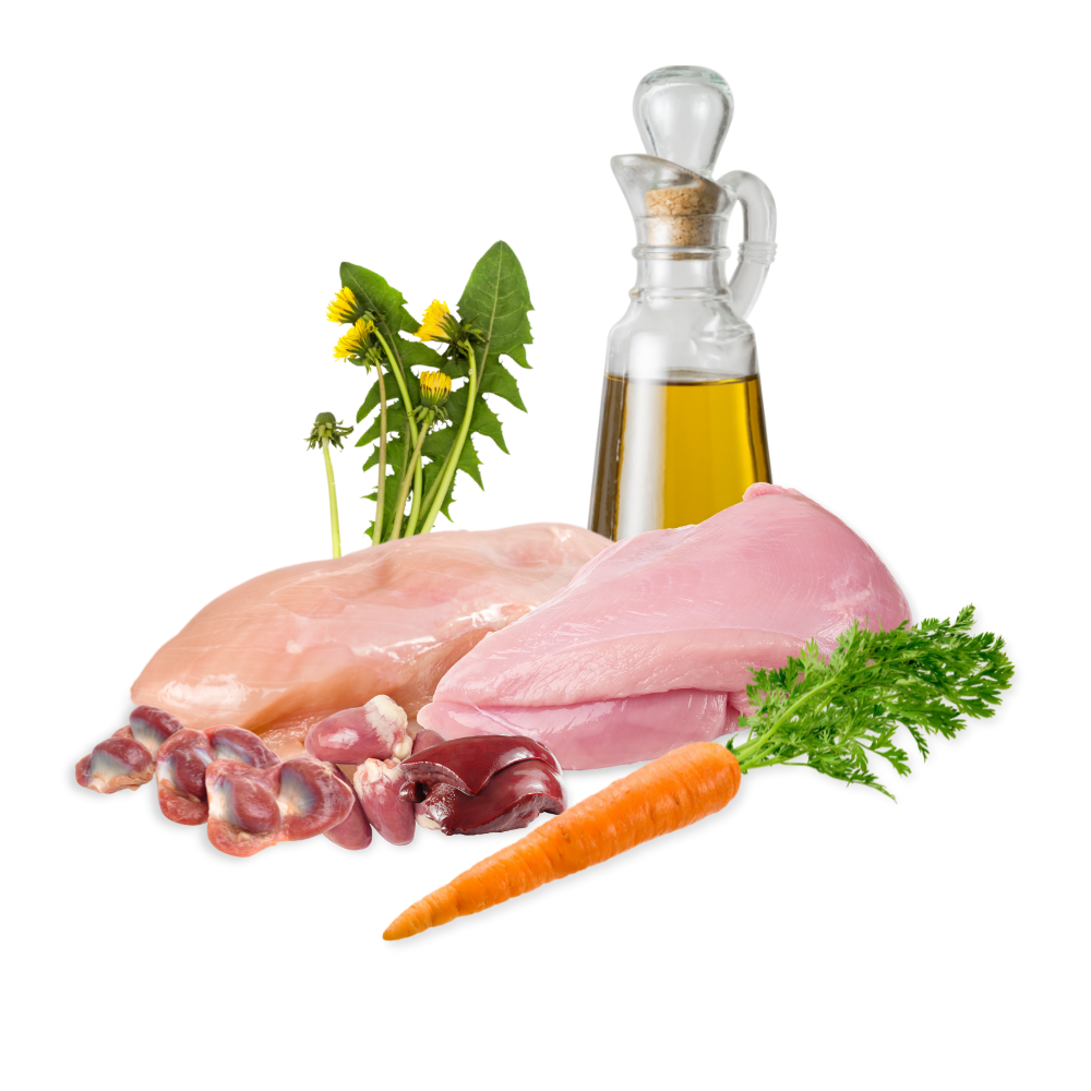 Lucky-Pet Geflügel mit Karotten und Löwenzahn