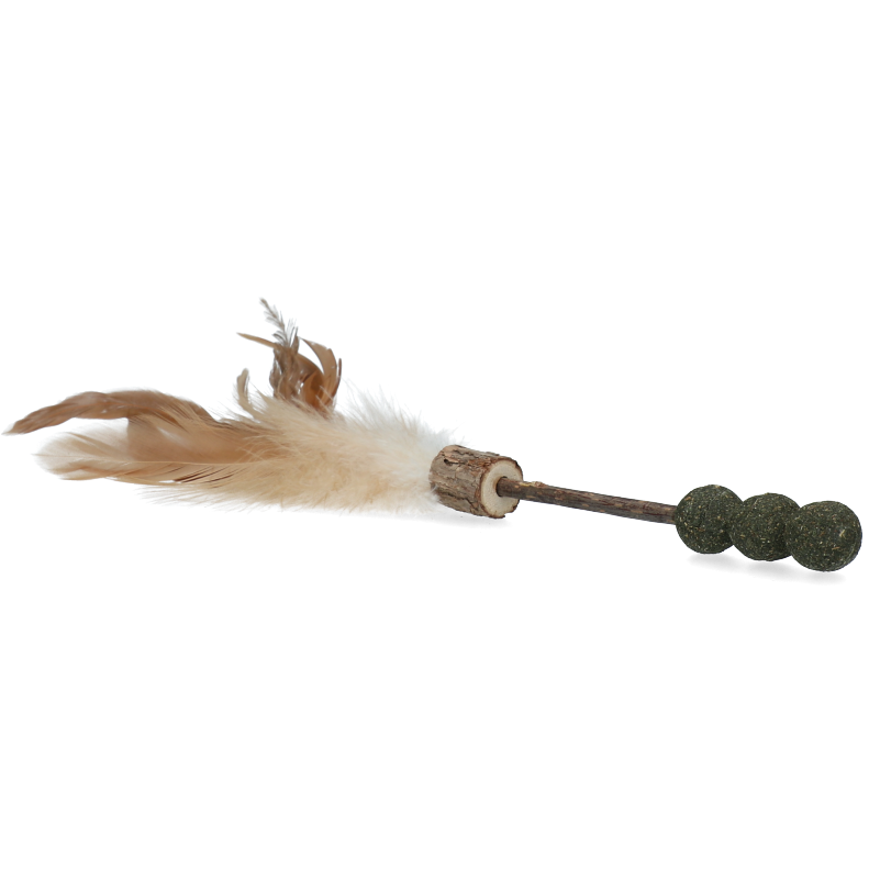 Süchtig Stick mit Bällen und Federn