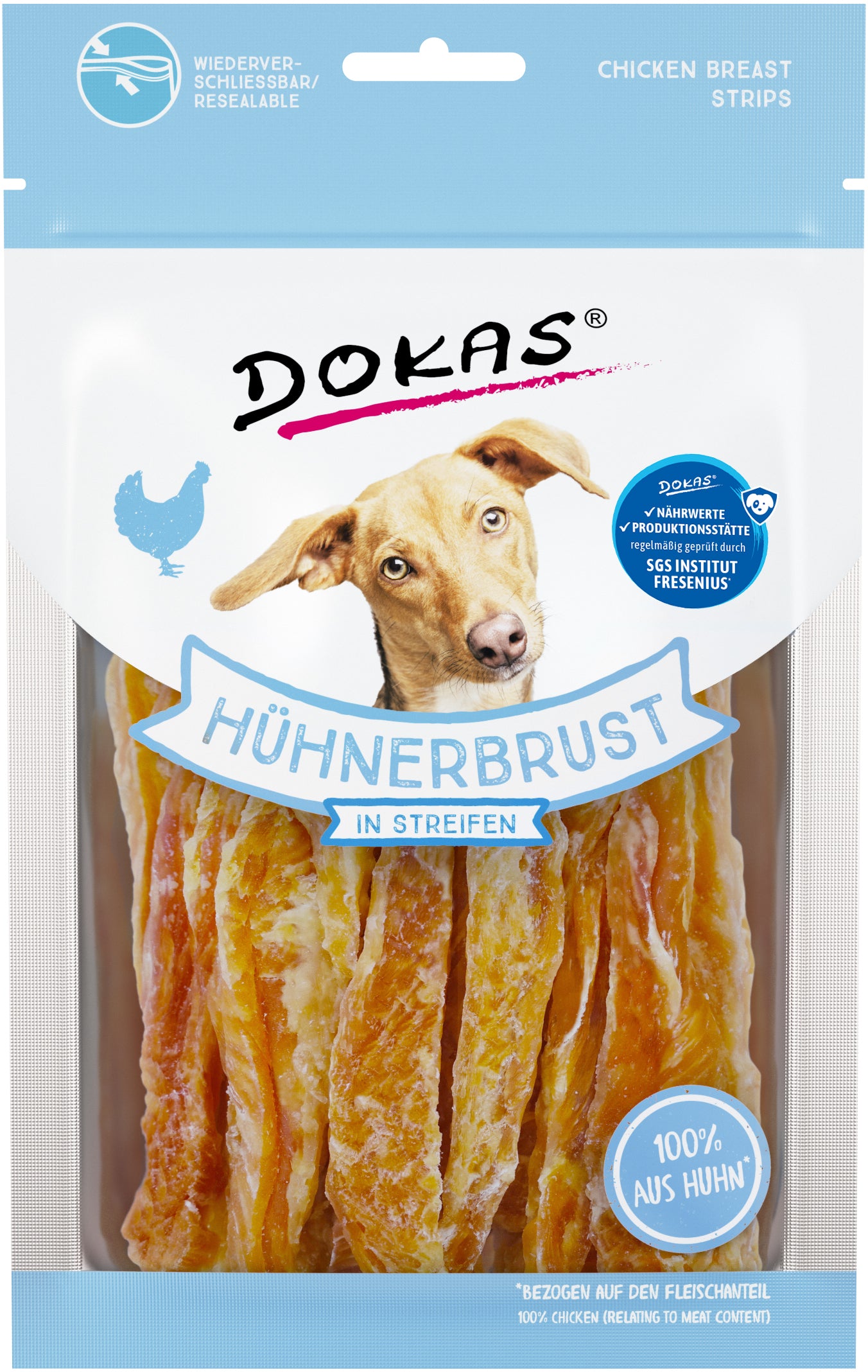 DOKAS Hühnerbrust in Streifen 70 g