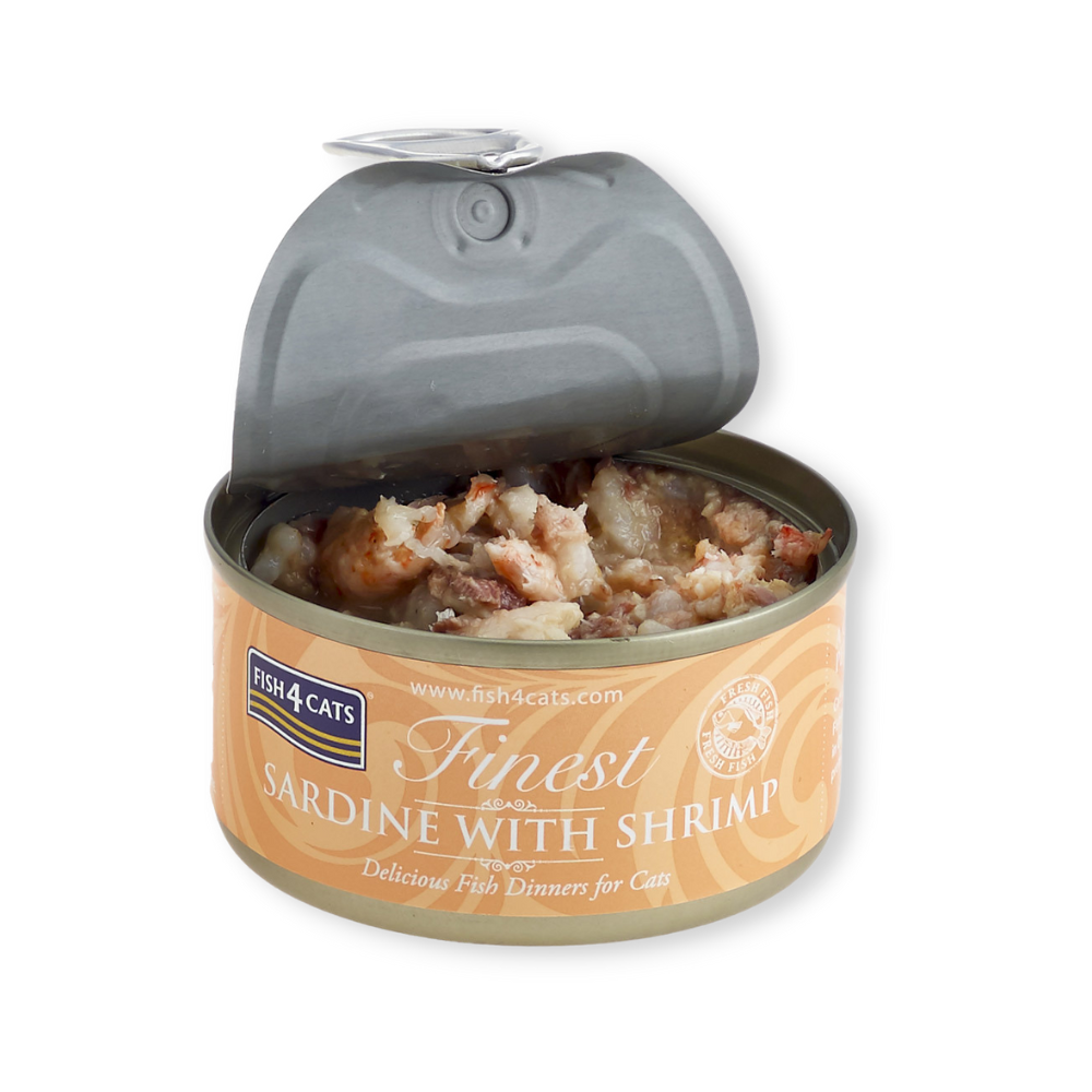 Fish4Cats Finest Sardine mit Garnelen 70 g