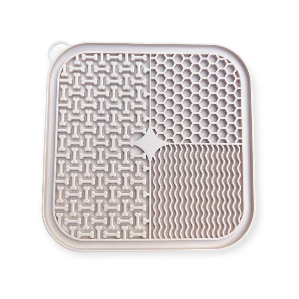 Leckmatte | Schleckmatte für Hunde in Creme