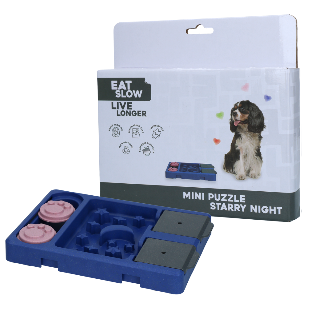 Langsam essen, länger leben Mini-Puzzle Sternennacht