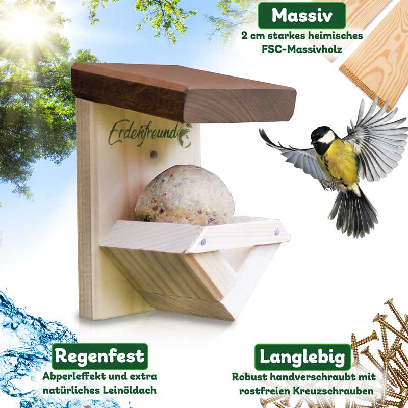ERDENFREUND® Vogelfutterknödelhaus