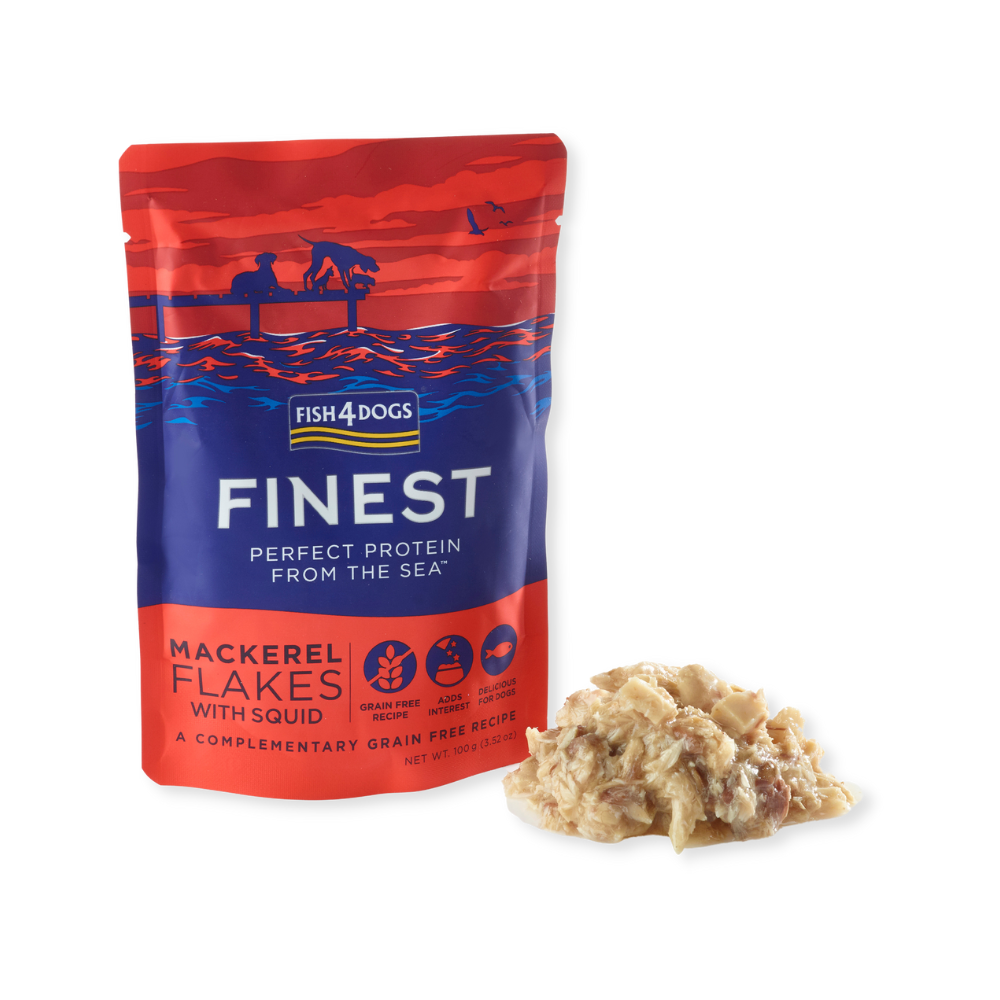 Fish4Dogs Finest Makrelenflocken mit Tintenfisch 100 g