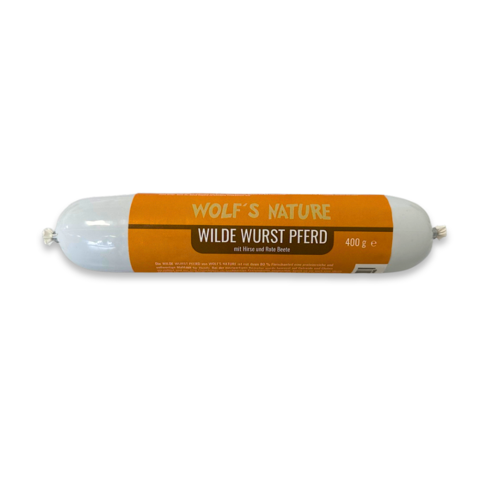Wolf´s Nature ® Wilde Wurst Pferd 400g