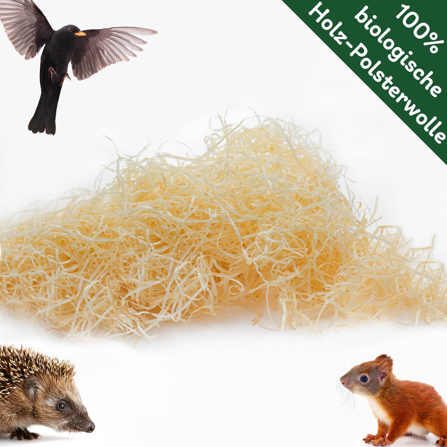 ERDENFREUND® 1L Nistmaterial Holzwolle wärmeisolierend