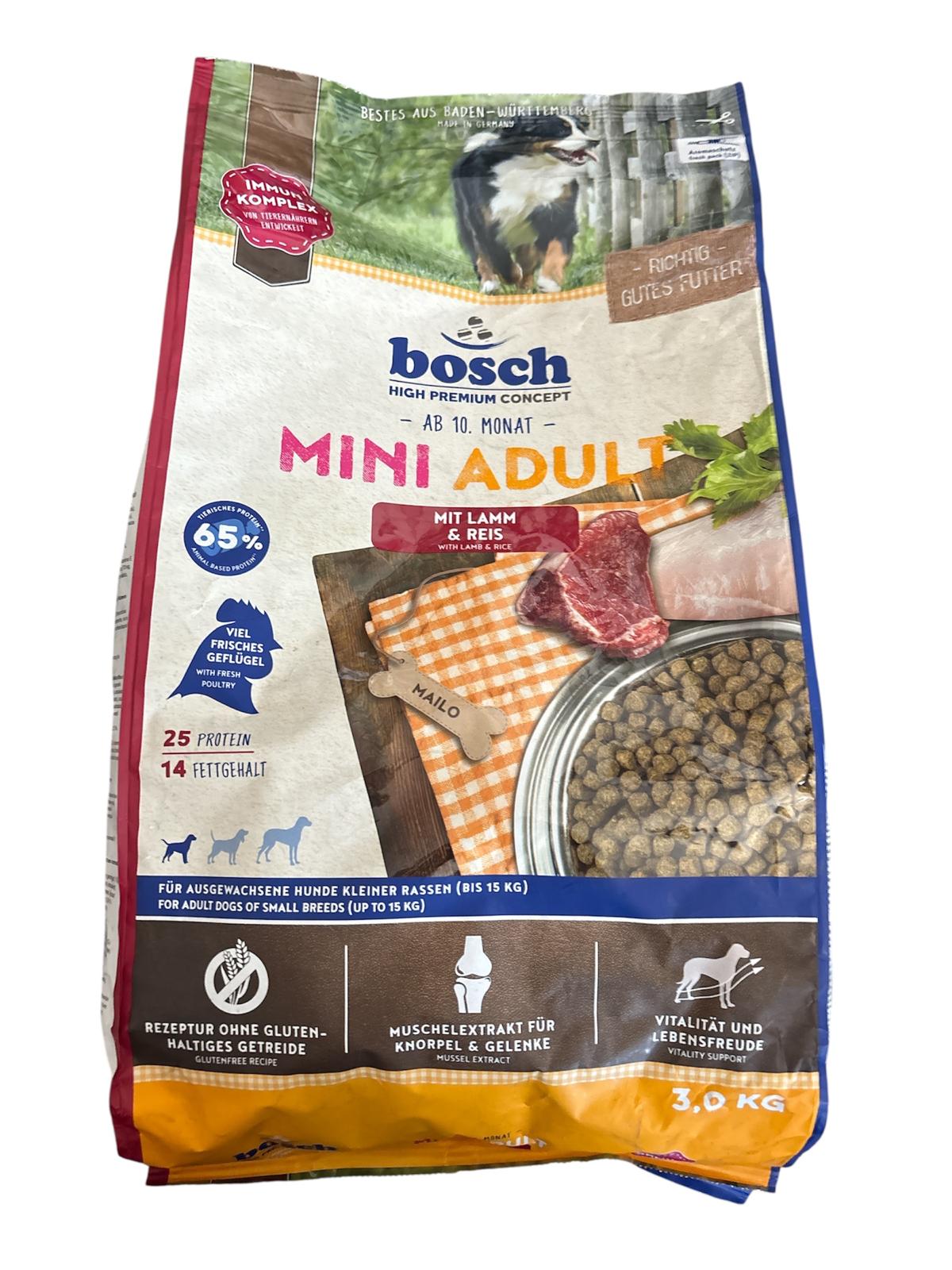 Bosch Mini Adult Mit Lamm & Reis  3,0  kg