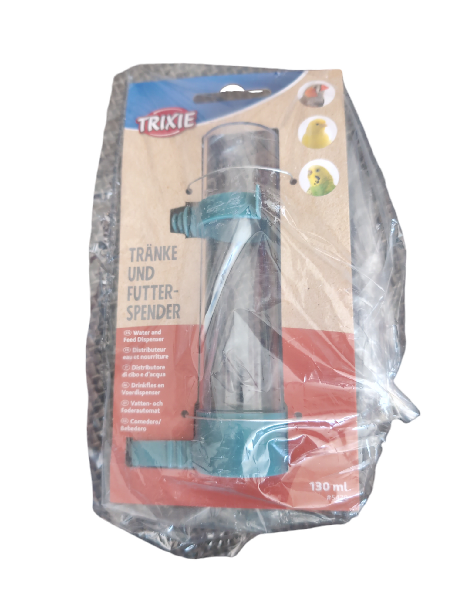 TRIXIE Tränke und Futterspender in blau 130 ml