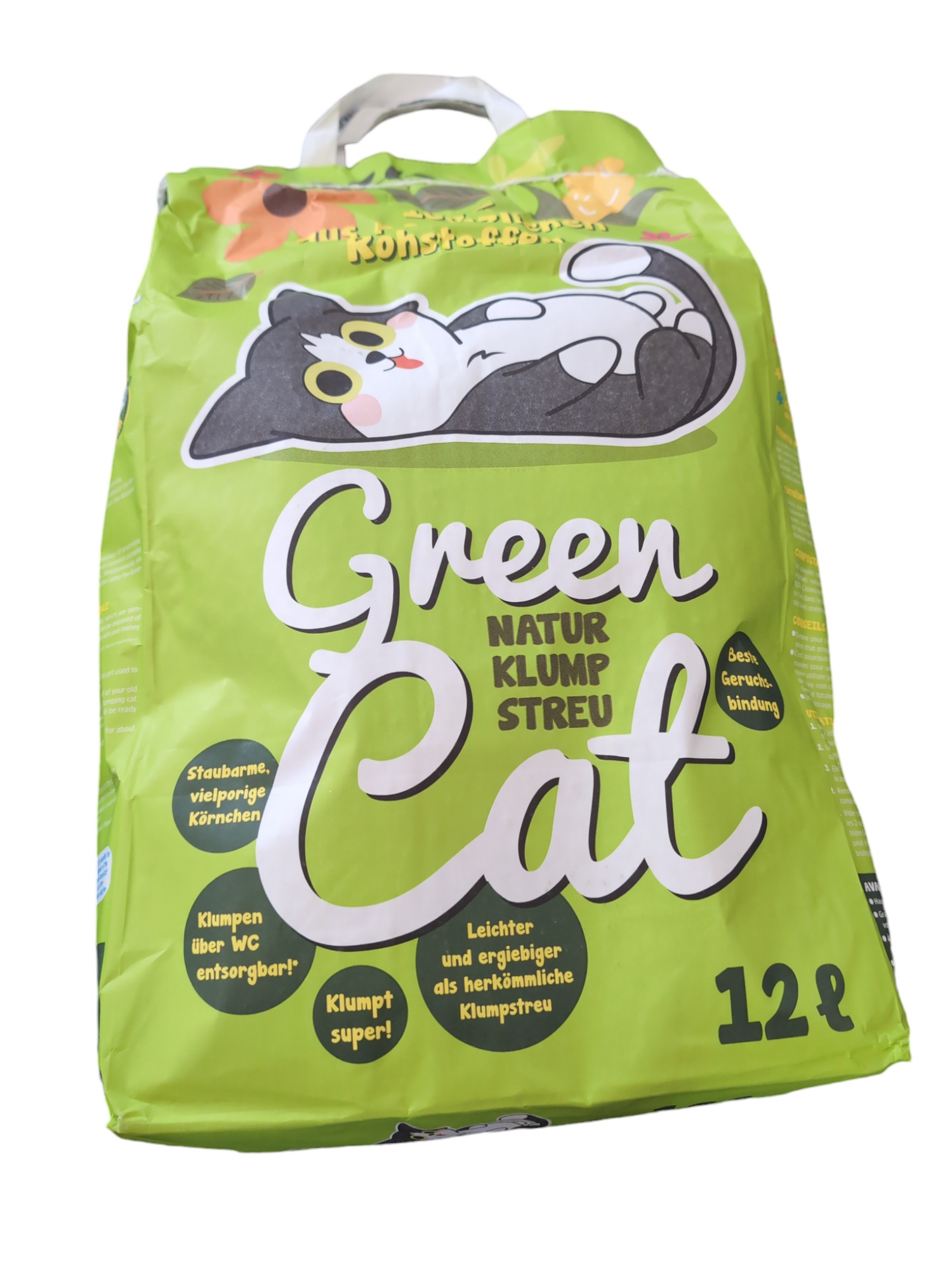Green Cat Natur Klump Streu 12 l