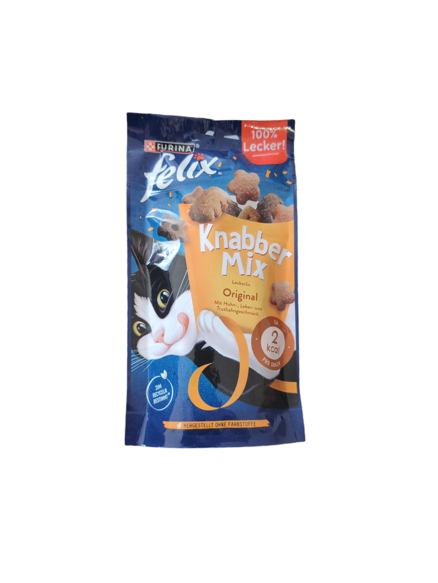 PURINA felix Knabber Mix mit Huhn Leber und Truthahngeschmack 60 g
