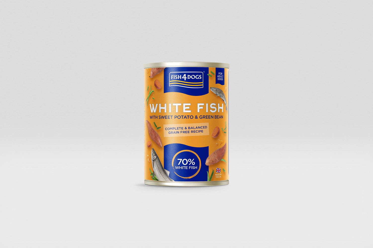 Fish4Dogs ® Finest Weißfisch mit Süßkartoffel&grünen Bohne