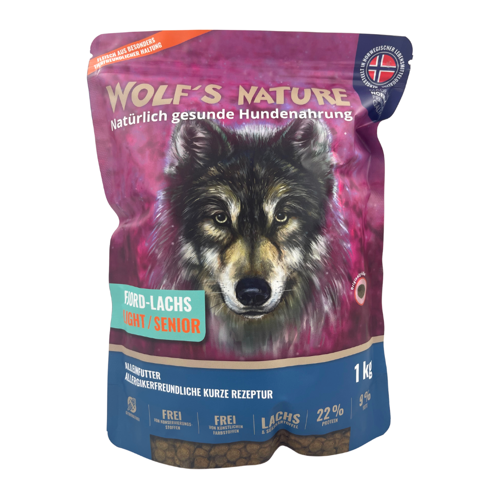 Wolf´s Nature ® Light/Senior, Fjord- Lachs