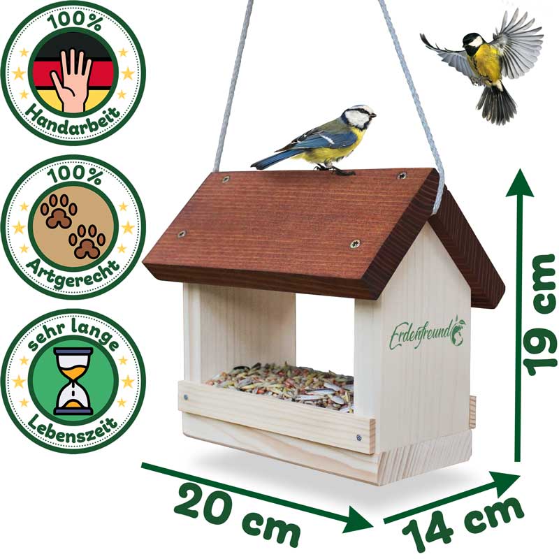 ERDENFREUND® Vogelfutterhaus L
