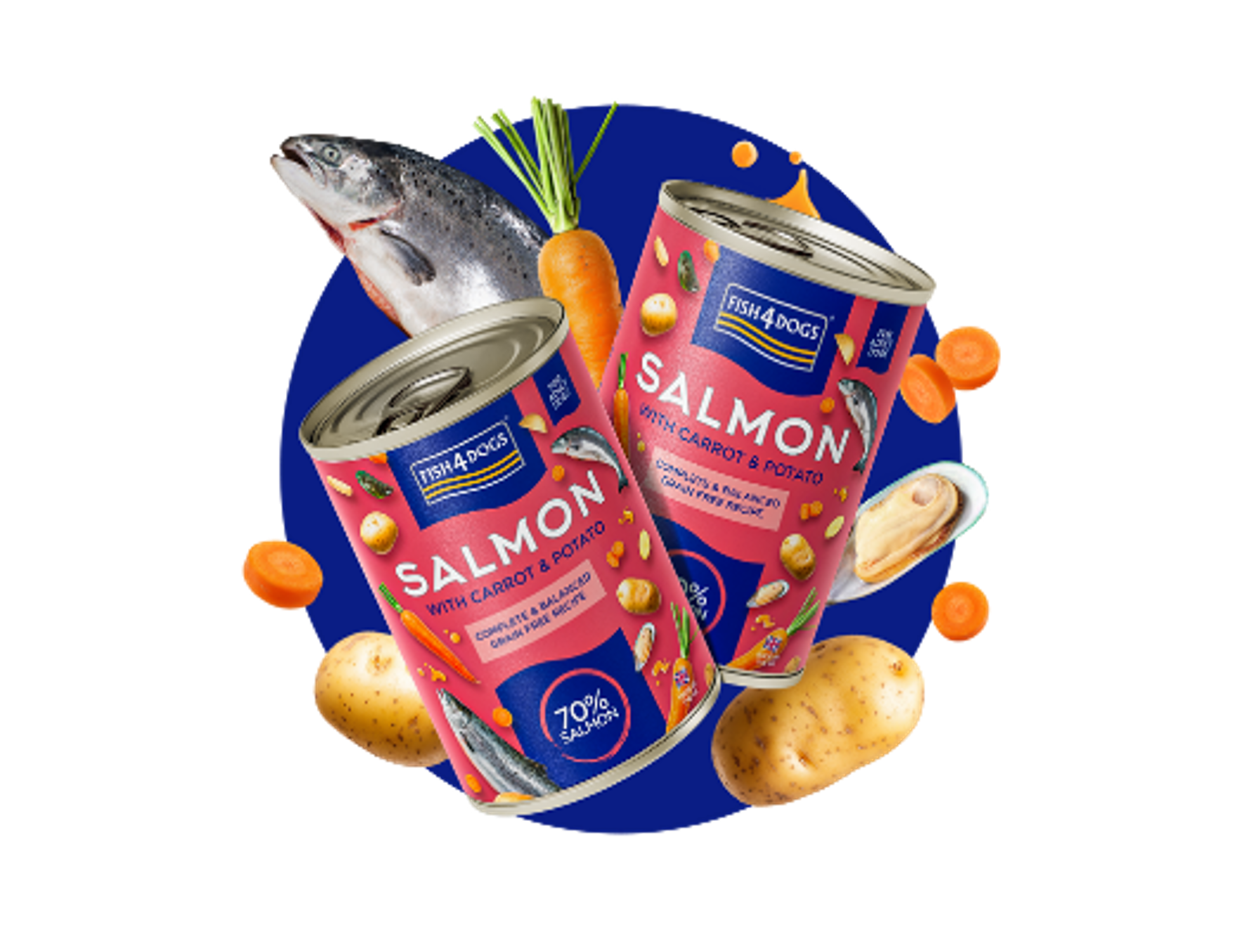 Fish4Dogs ® Finest Lachs mit Karotte & Kartoffel 395 g kaufen bei shop_name - 