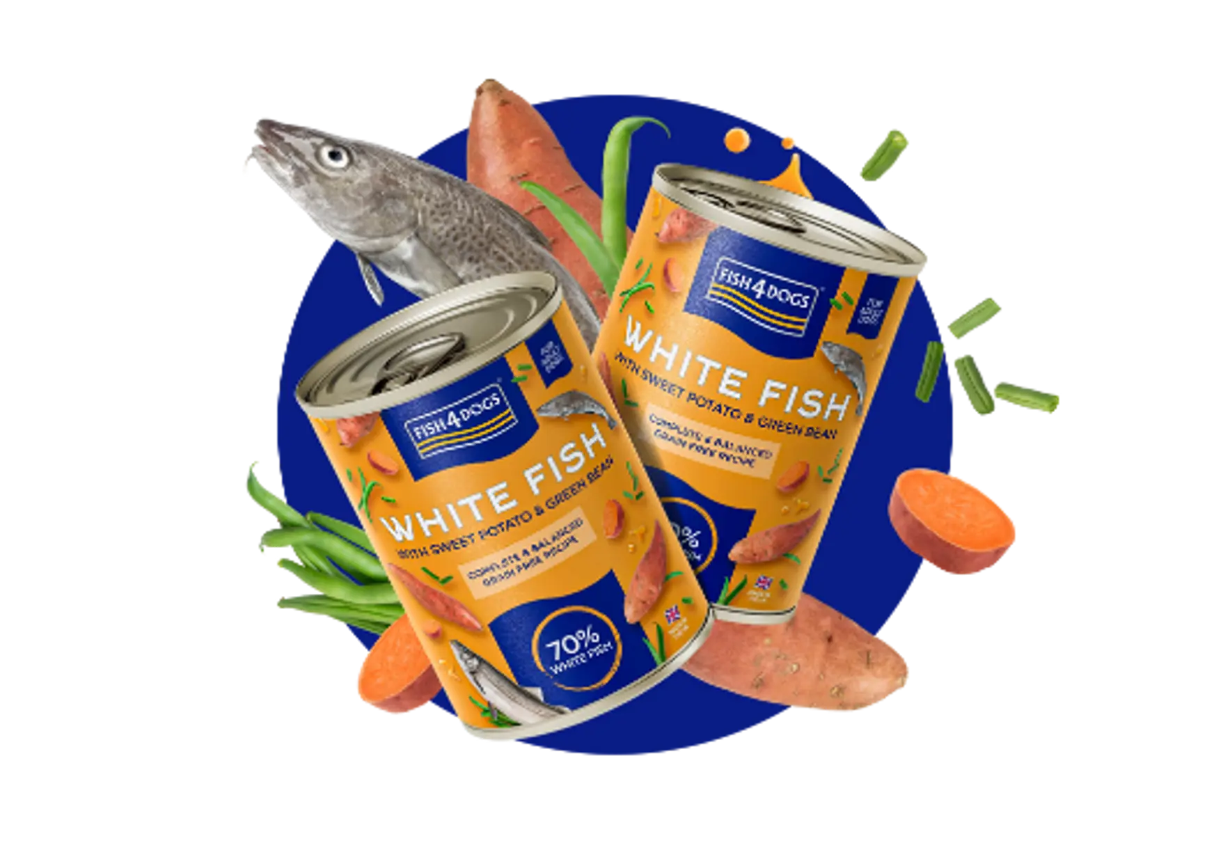 Fish4Dogs ® Finest Weißfisch mit Süßkartoffel&grünen Bohne kaufen bei shop_name - 