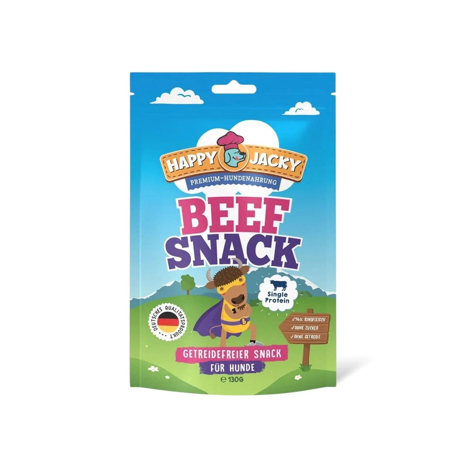 HAPPY JACKY Monoprotein Snack für ernährungssensible Hunde - ohne Zucker, ohne Getreide - Rind kaufen bei shop_name - 