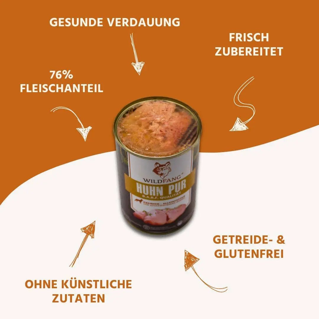 Nassfutter Huhn pur - BARF Qualität kaufen bei shop_name - 
