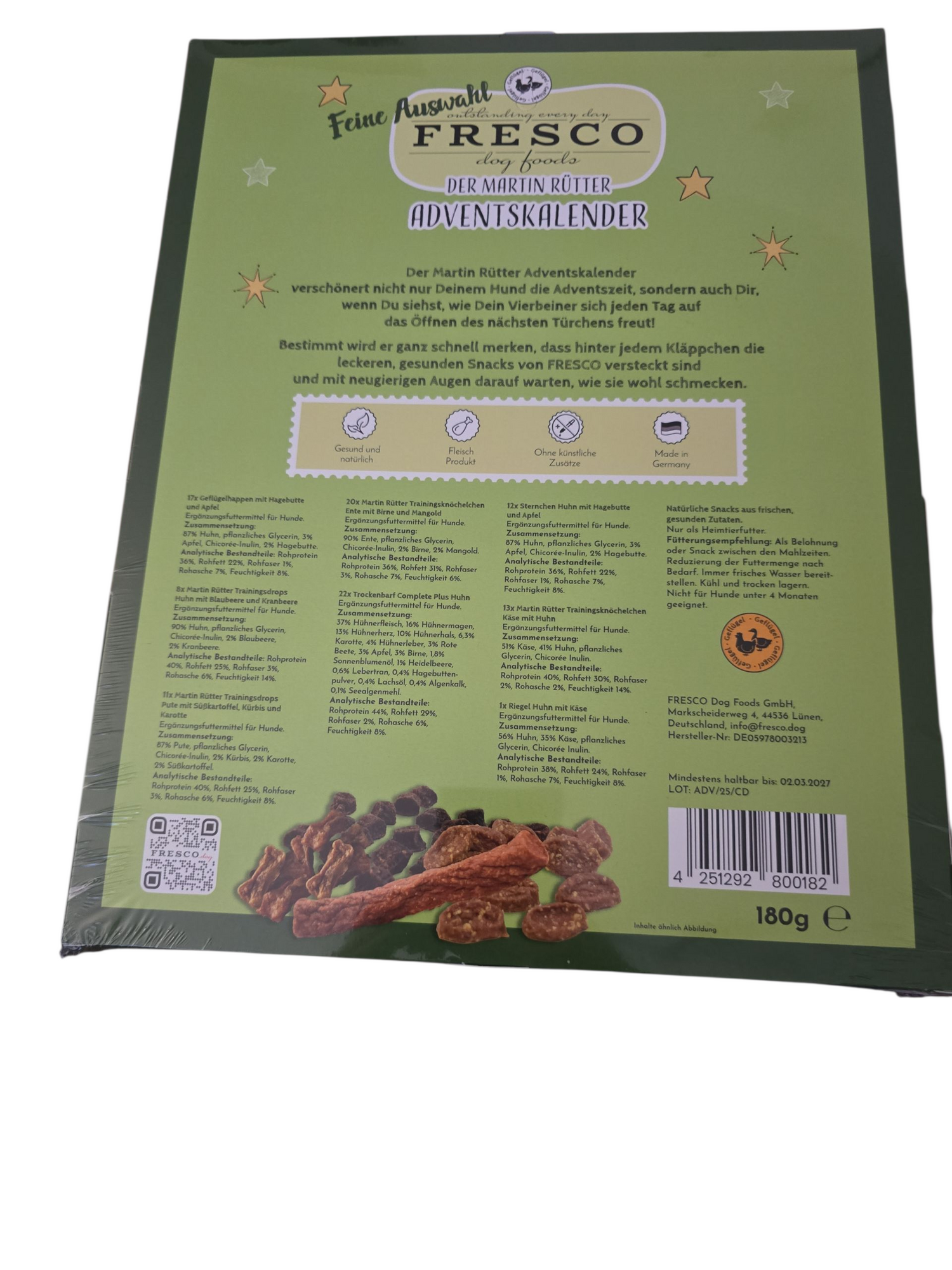 FRESCO Adventskalender Feine Auswahl 180 g