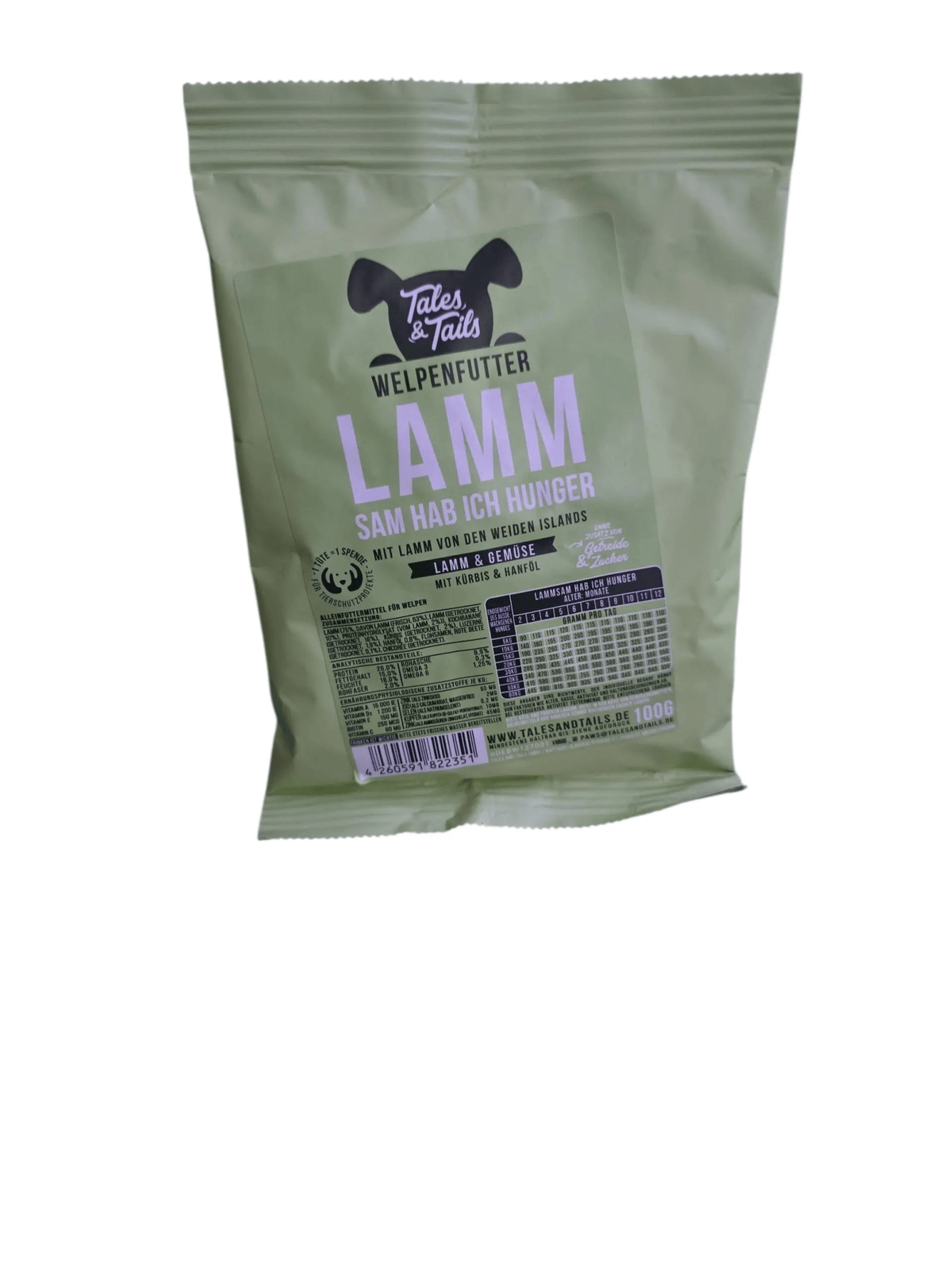 Tales & Tails Welpenfutter Lamm Sam Hab Ich Hunger 100 g kaufen bei shop_name - 